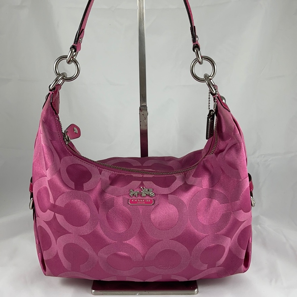 Coach Signat. Op Art Madison Haily Canvas Hobo Bag